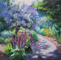 Garden Path in Spring 30x30