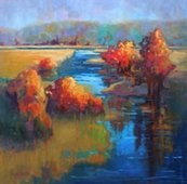 Coastal Marsh Afternoon 30x30