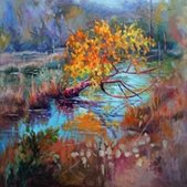 Gold over the Pond 30x30
